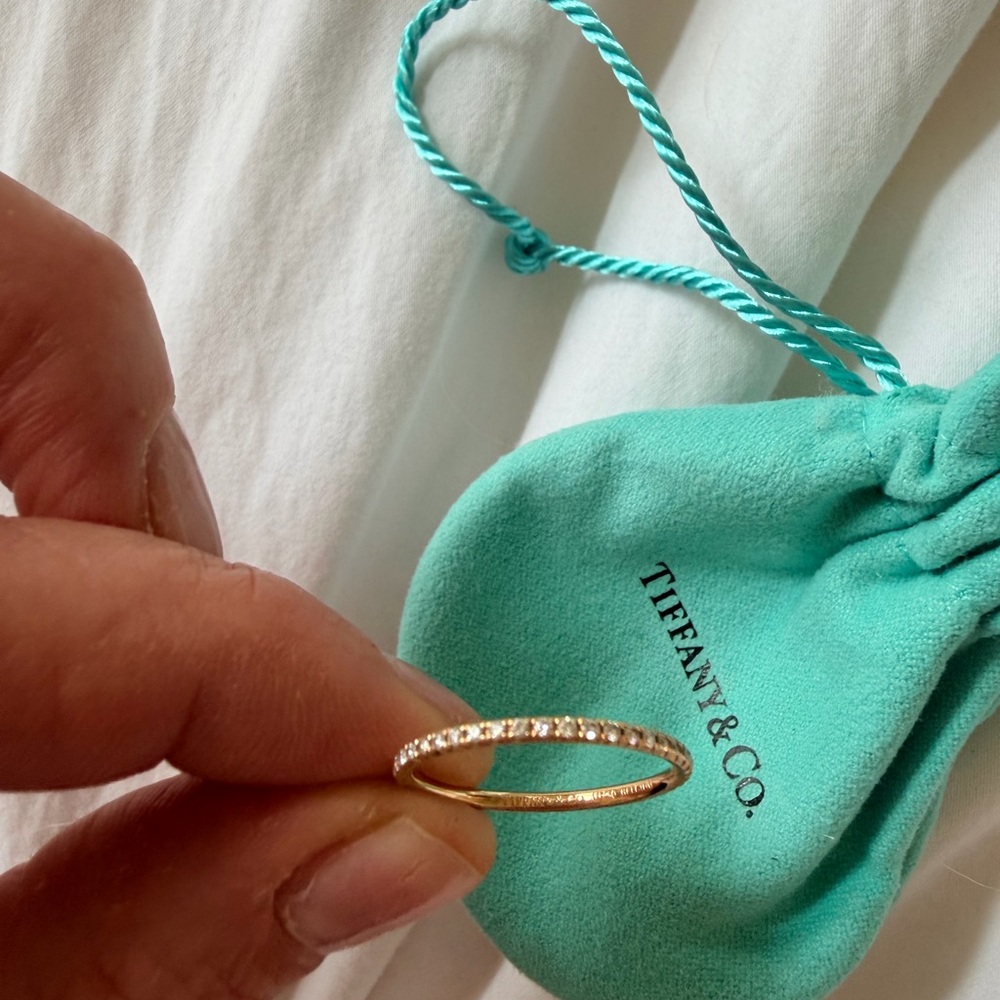 Tiffany & Co. yellow  18k Gold Metro Diamond Eternity Band -